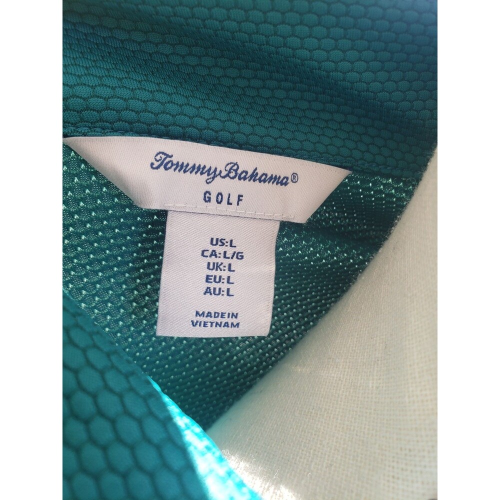 Tommy Bahama Women's Golf Pullover Large Green, Textured, Long Sleeve, 1/4 Zip - Picture 8 of 13